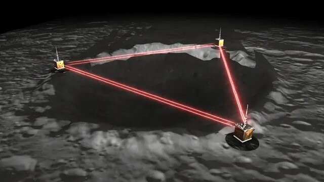 صویری از رصدخانه لیزری پیشنهادی برای تشخیص دادن امواج گرانشی روی ماه